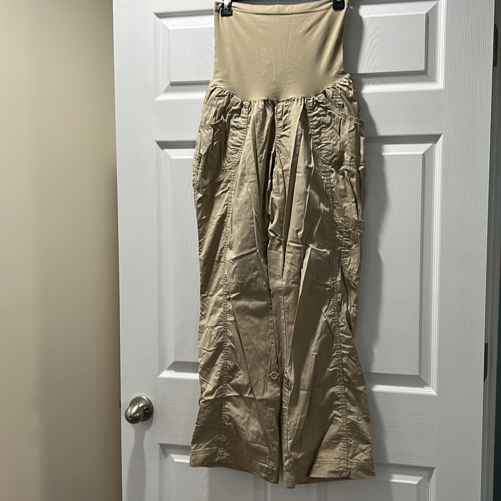 Maternity Tan Cargo Pants